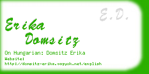 erika domsitz business card